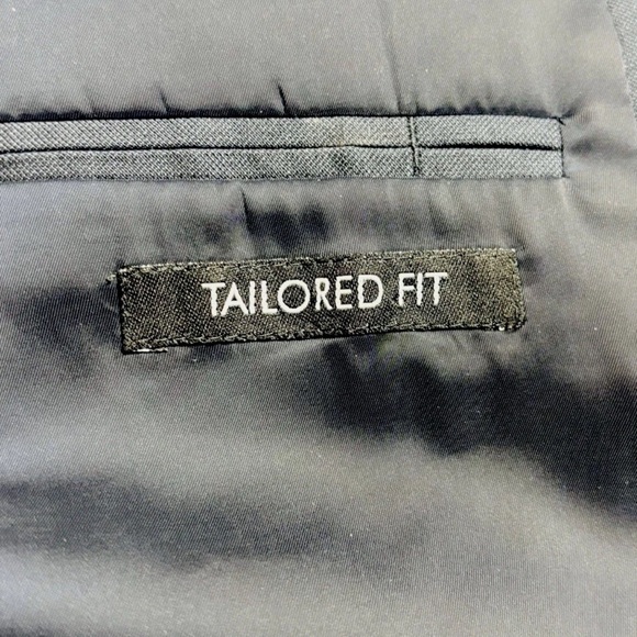 Jos. A. Bank Traveler Blazer Mens 44S Blue Gray Wool Tailored Fit Two-Button - Picture 6 of 12